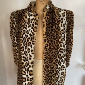 Vintage Faux Fur Leopard Vest